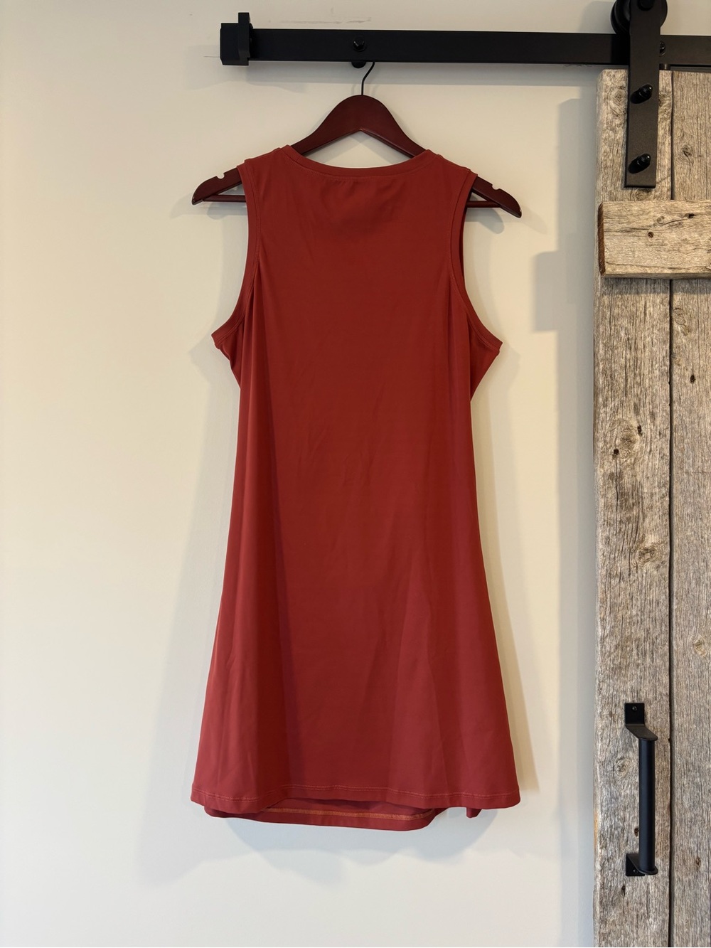 Sleeveless Rust Spandex Sport A-Line Tennis Golf Active Dress Fits Size Medium